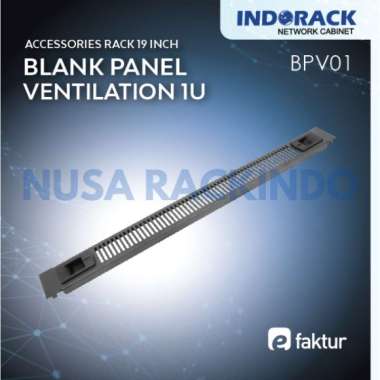 BPV01 - BLANK PANEL VENTILATION 1U 19" - INDORACK