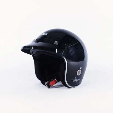 URBAIN Helm Retro Bogo Hitam Pria Indonesia vs Everybody XL