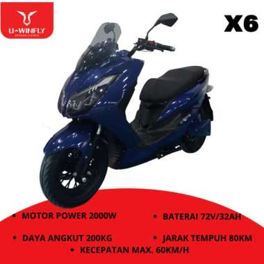 Motor Listrik Uwinfly X6 Garansi Resmi Biru