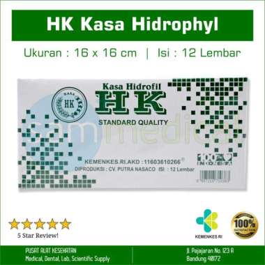 HK KASA HYDROFIL 16 x 16 ISI 12 Lembar - Perbox