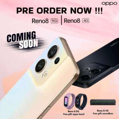 OPPO RENO 8 SERIES 8/256gb 4G dan 5G Garansi Resmi OPPO Reno8 5G Black