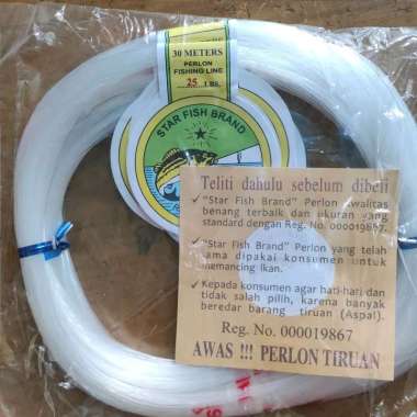 senar perlon putih star fish 20lb 25lb 25lb