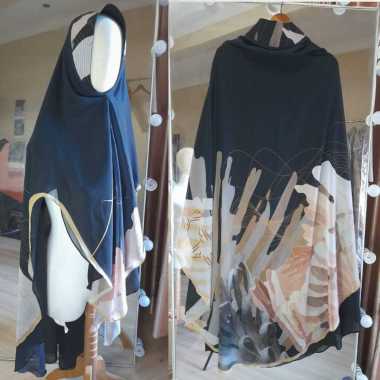 Khimar Printing Ceruty Grade B TRZ Senja Black