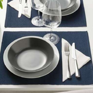 Kain Alas Piring Meja Makan Praktis 35x45cm Original_Biru