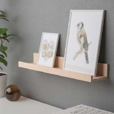 Rak Dinding Ambalan Display Foto/Pajangan 55cm Original_Kayu
