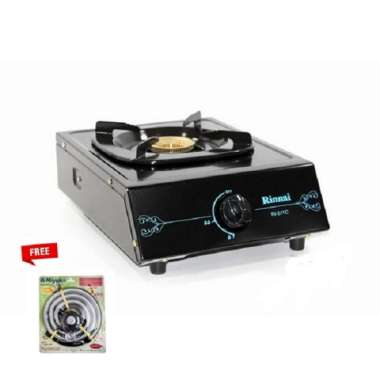 Rinnai RI511C Kompor Gas 1 Tungku FREE Paket Miyako Selang Regulator