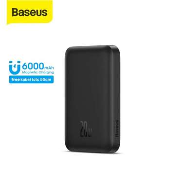 Baseus Power Bank Wireless Magnetic Magsafe Fast Charging 20W 6000mAh PD Hitam