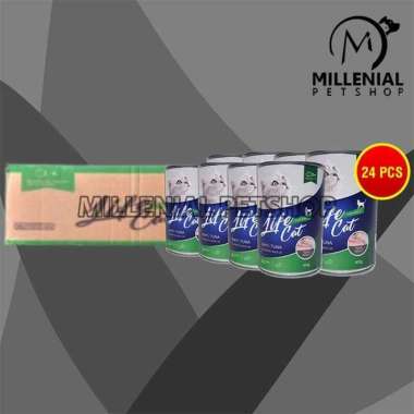 Makanan Basah Kucing Wet Food Kaleng Life Cat Grosir Dus 24 PCS 400GR SALMON KITTEN