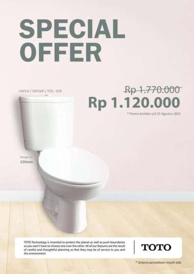 Closet Toilet TOTO - CW53J / SW53JP / TDC-01R