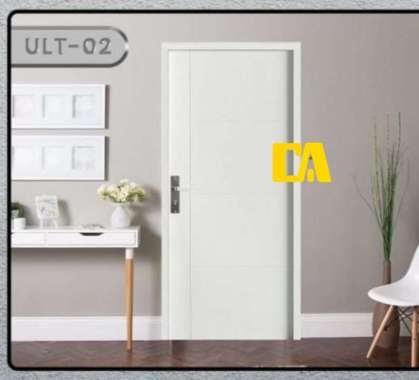 PINTU ALUMINIUM ULTIMA MOTIF KAYU ULTIMA 02 PUTIH 215 x 900 MM