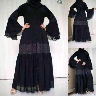 [ABAYA ORI DUBAI ] New Abaya Gamis Maxi Dress Arab Saudi Bordir Zephy Turki Umroh Dubai 467