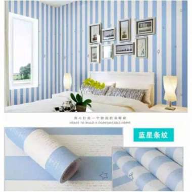 Wallpaper Dinding Stiker Walpaper dinding Stiker Salur Bintang Biru SALUR HIJAU