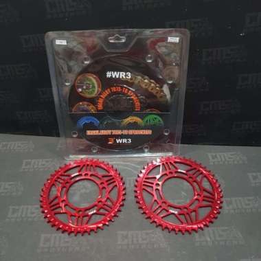 Gear Gir Belakang WR3 428 43 44 Kawasaki Ninja RR Merah