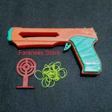 Pistol Karet Target/Tembakan Karet/Mainan Jadul/Mainan Murah