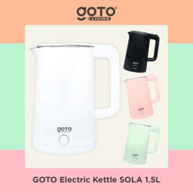 Goto Sola Electric Kettle Teko Listrik Pemanas Air Stainless Steel Hijau warna