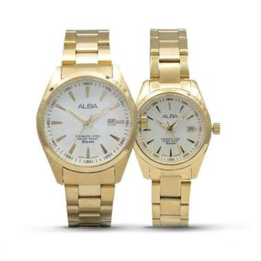 JAM TANGAN COUPLE ORIGINAL ALBA AG8384 AG8384X1 and ALBA AH7A22 AH7A22X1 JAM TANGAN ALBA ORIGINAL JA