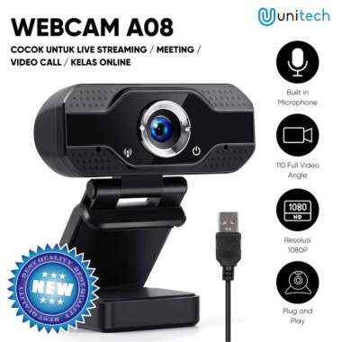 Unitech Webcam 1080P With Microphone Web cam FULL HD 1080P