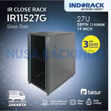 IR11527G - 27U Depth 1150mm Glass Door 19Inch - INDORACK