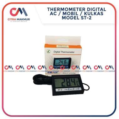 Thermometer Digital Ruangan Mobil Kulkas AC ST 2 Sensor pengukur suhu