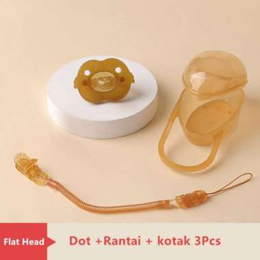 Empeng Full Silikon Dot Bayi Newborn Baru Lahir Baby Pacifier Kompeng FLAT HEAD