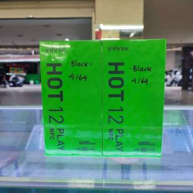 infinix hot 12 play nfc 4/64 garansi resmi Black