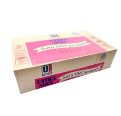 Susu ultra strawberry 125ml 1 dus