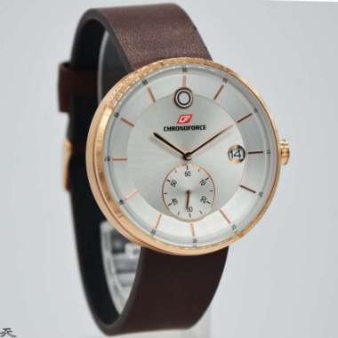 CHRONOFORCE CF 5278MR - Jam Tangan Pria Kulit Original - Brown