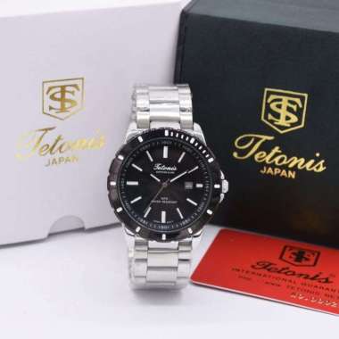 TETONIS TS6601MS - Jam Tangan Pria Analog ORIGINAL - Plat Hitam