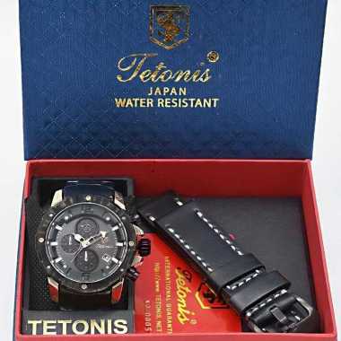 TETONIS TS6018MR - Jam Tangan Pria Analog ORIGINAL - Black