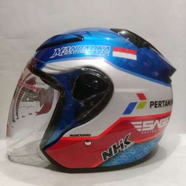 HELM NHK R6 GP EDITION MANDALIKA BLUE MD HELM HALF FACE L BLUE MD