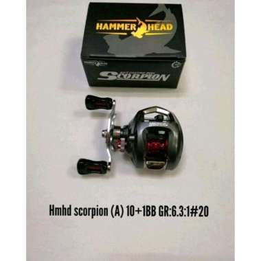 Reel ril power handle hammer head Scorpion 10+1BB gulungan pancing