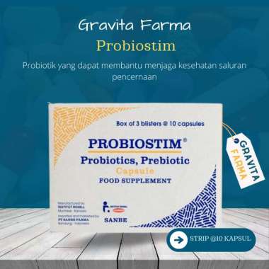 Probiostim STRIP isi 10 Kapsul - Probiotik, Prebiotik Saluran Cerna