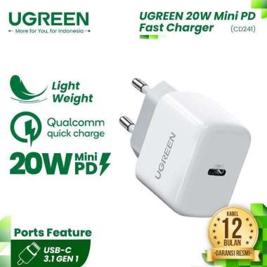 UGREEN USB Wall Charger USB-C 20W Mini PD - CD241 Ugreen 10220