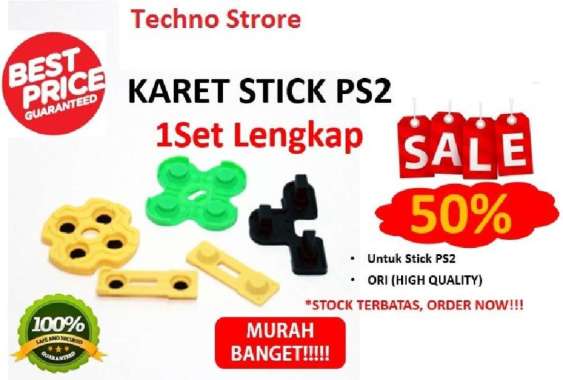 KARET Stik / Stick PS2 1Set Lengkap ORIGINAL MESIN PALING MURAH