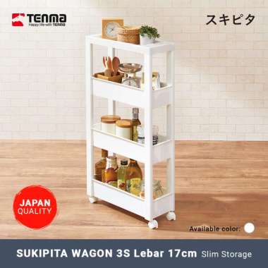 TENMA Favie Sukipita Wagon Slim Series Rak Penyimpanan Terbuka Plastik 4W-030S