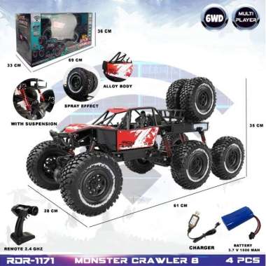 rc offroad monster truck mainan anak mobil remote control 1171 Multicolor