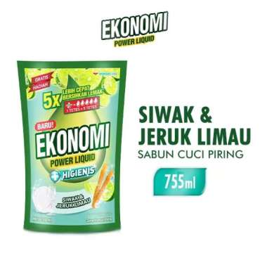 EKONOMI Sabun Cuci Piring Siwak & Jeruk Limau 755ML Pouch