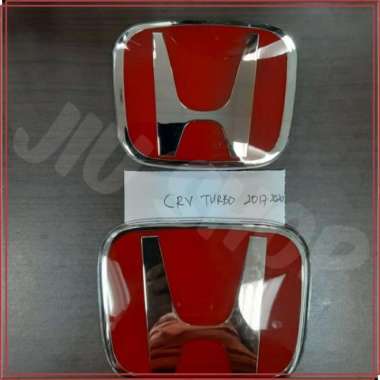 Emblem Set Mobil Honda CRV Turbo 2018 On Logo Honda Merah