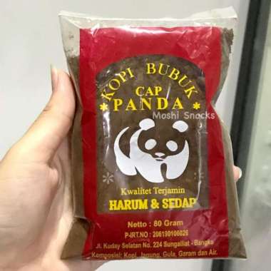 Kopi Bangka Cap Panda 80gr Asli Bangka / Kopi Bubuk Bangka