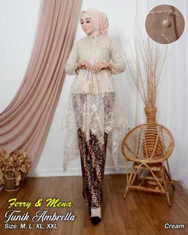 Setelan Kebaya Wisuda Wanita Kebaya Modern kebaya Azalea XXL CREAM