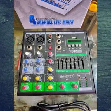 Mixer Digital Audio 4 Channel Mini V4 Bluetooth