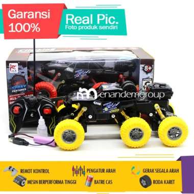 Mainan Mobil Remot Kontrol RC Offroad Climbing 6 Roda 4WD Keluar Uap Multicolor