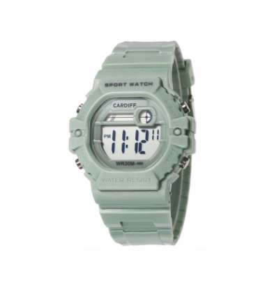 CARDIFF LCD 8660 Jam Tangan Sport Wanita Water Resist HIJAU