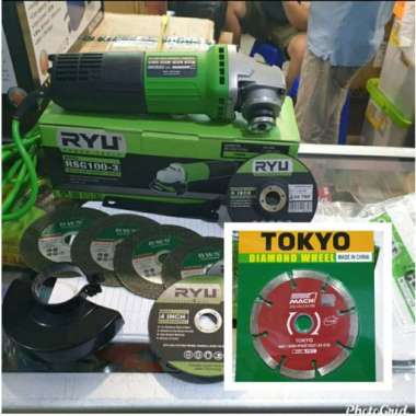 PAKET MESIN GERINDA TANGAN RYU RSG 100-3 MATA POTONG KERAMIK RYU - RYU tokyo
