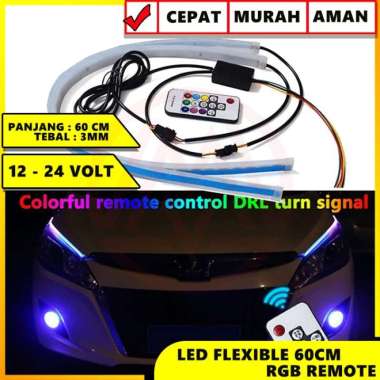 DRL FLEXIBLE 60CM REMOTE RGB LED FLEXIBLE SLIM REMOTE RGB 12-24V