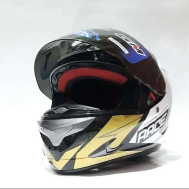 [Cod]Helm Gm X-Ride Gold - Helm Gm Full Face XL