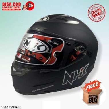 [Cod] Nhk Rx9 Double Visor Hitam Doff - Helm Nhk Full Face M