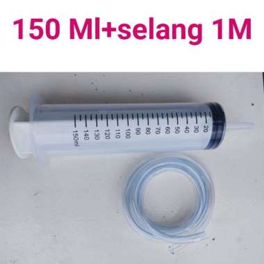 SUNTIKAN Spuit KAPASITAS BESAR 150 CC ML LARGE SYRINGE Bonus selang 1M