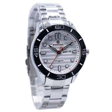 JAM TANGAN NAVIFORCE 9198 M2 JAM NAVIFORCE ORIGINAL 9198 LA - STAINLESS STEEL SILVER JAM TANGAN NAVY