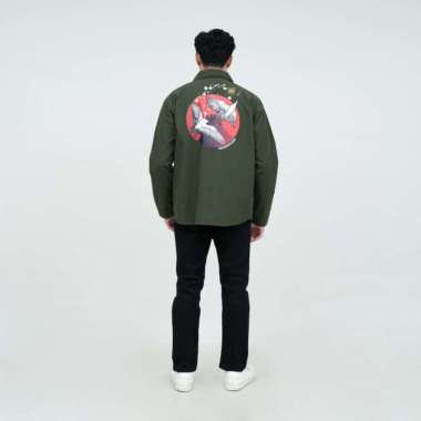 Houseofcuff Jaket Parka Army Unisex Motif Burung Bangau L